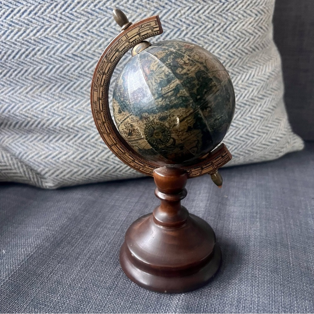 Vintage Mid century Brown and Black Globe made in Italy Mercurio D’Oro